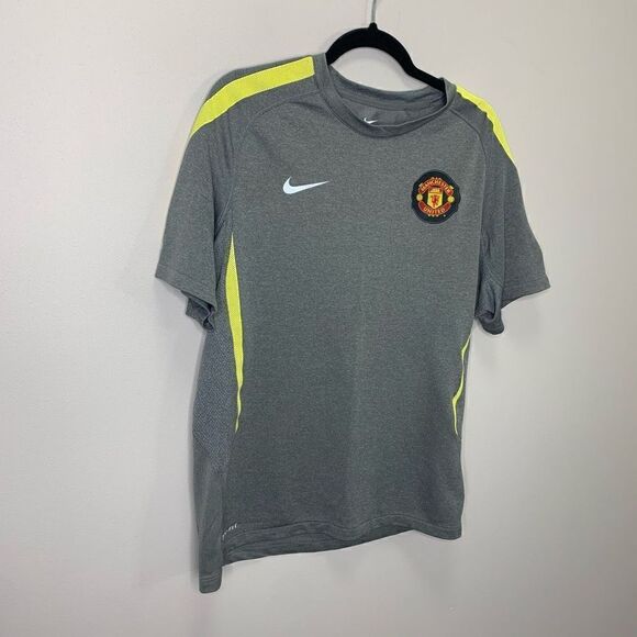 Nike Manchester United Gray Medium Dri Fit Training Jersey T Shirt (q1) - Picture 11 of 11